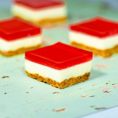 Keto Jello Slice Recipe – Strawberry Cream